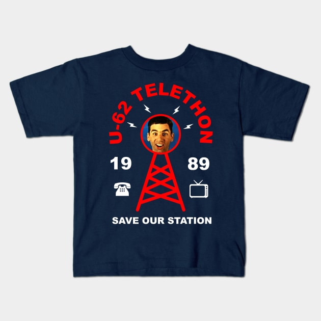 U-62 Telethon with Stanley Spadowski Kids T-Shirt by Meta Cortex